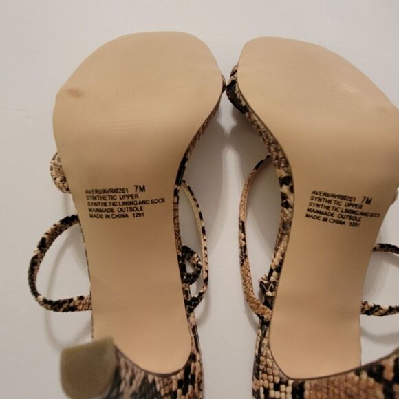 STEVE MADDEN SNAKESKIN HIGH HEEL SANDAL - Picture 12 of 14
